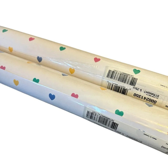 Imperial Wallpaper Vintage 1980's Heart Print Rare 33 Ft x 20.5 In 2 Rolls NEW - Picture 8 of 8